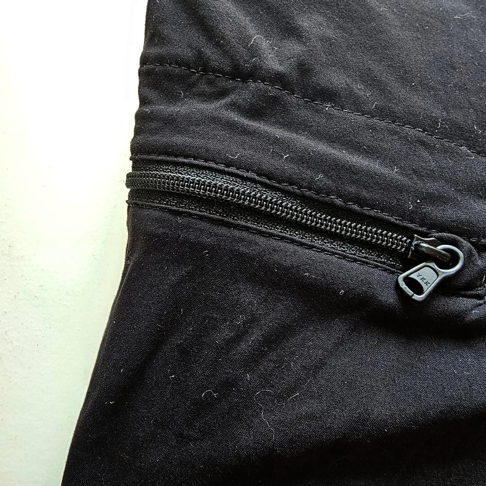 Patagonia Mens Black board shorts tie waist zippered pocket 38 Beach Swim Hiking